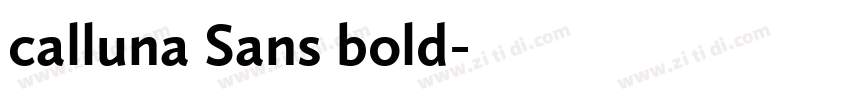 calluna Sans bold字体转换